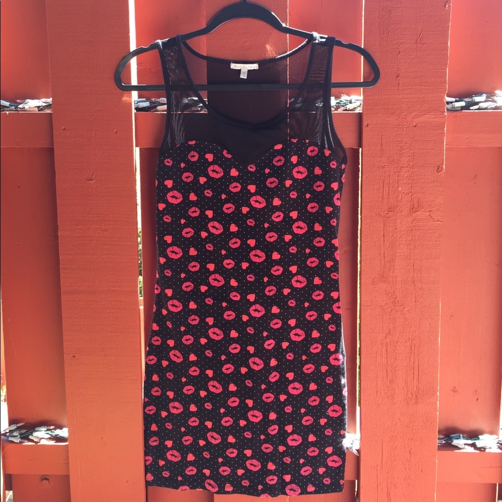 Charlotte Russe hot lips bodycon dress