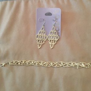 Elegant "diamond" earrings and bracelet 💎💎