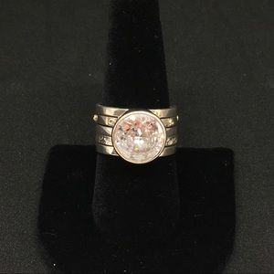 Silpada Large CZ Five Stack Rings- 8