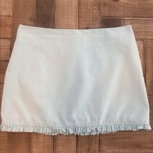 Turquoise Seersucker Lilly Pulitzer skirt