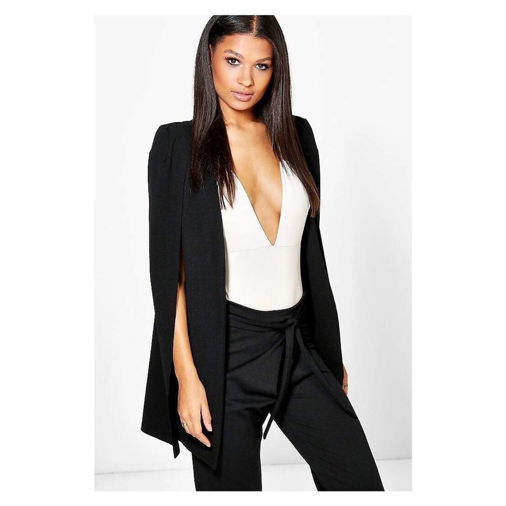 Longline Tailored Crepe Cape