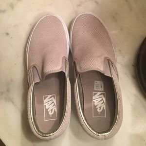 Vans slip on perforated suede