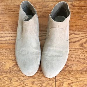 Faux Suede Tan Ankle Boots