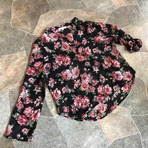 Long sleeve floral blouse