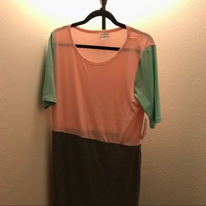 NWT Lularoe Julia Multi Block Print