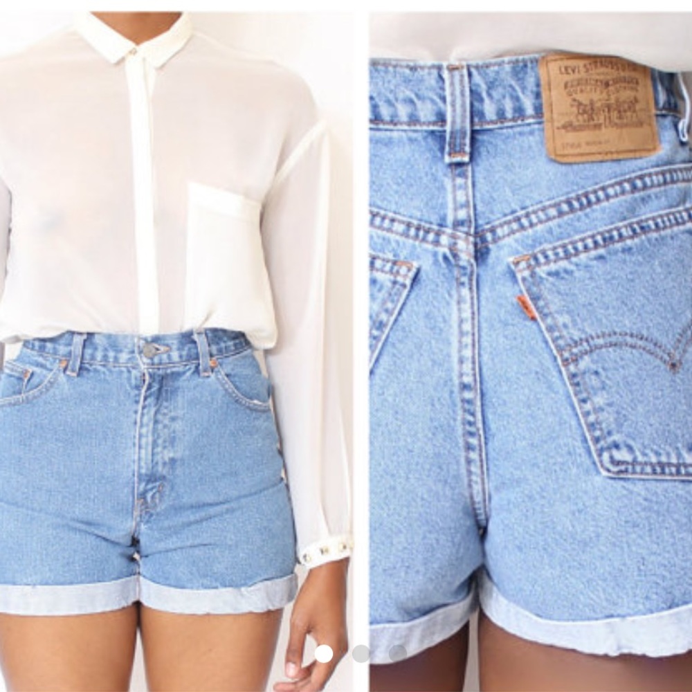 Vintage High Waisted Levi Denim Shorts