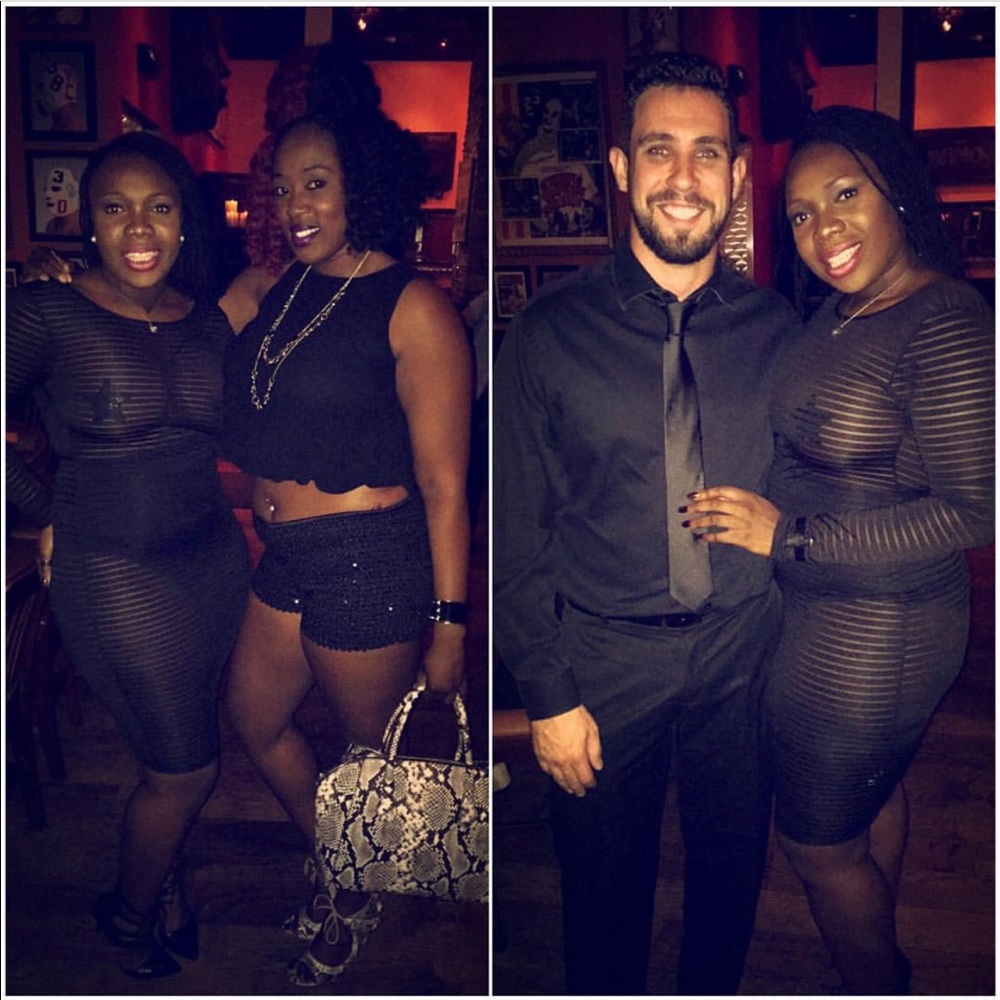 Mesh See through black Bodycon dress