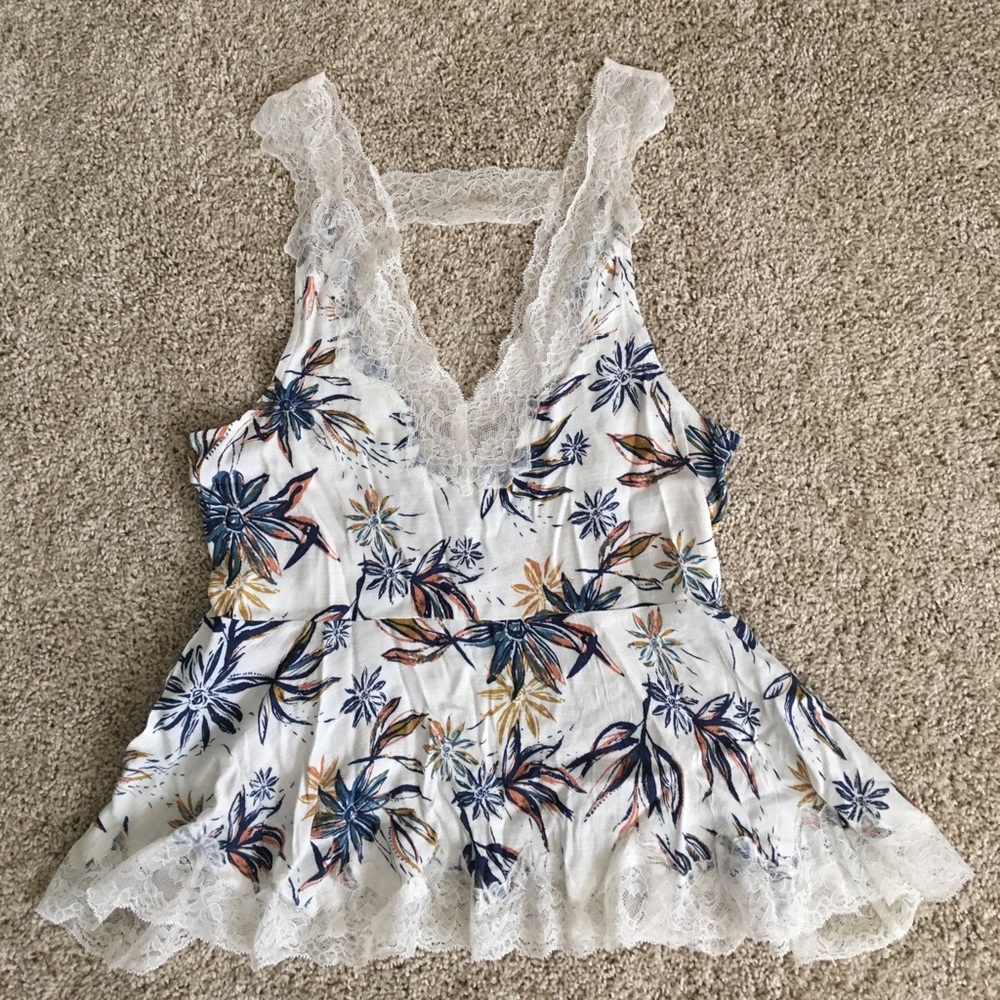 Intimately Free People Lace Floral Tank