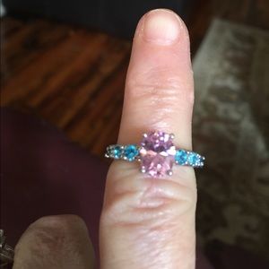 REDUCED-SS 925 Pink Topaz Ring