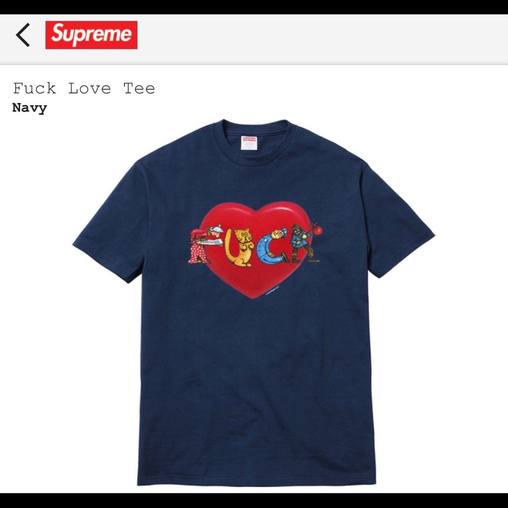 Supreme fuck love tee