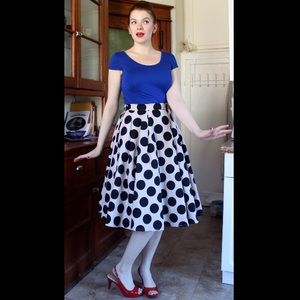 Modcloth Polka-dotted Skirt with Crinoline