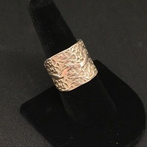 Silpada Filigree Scroll Vine Cuff Ring- 8