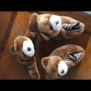 Toddler bear slippers