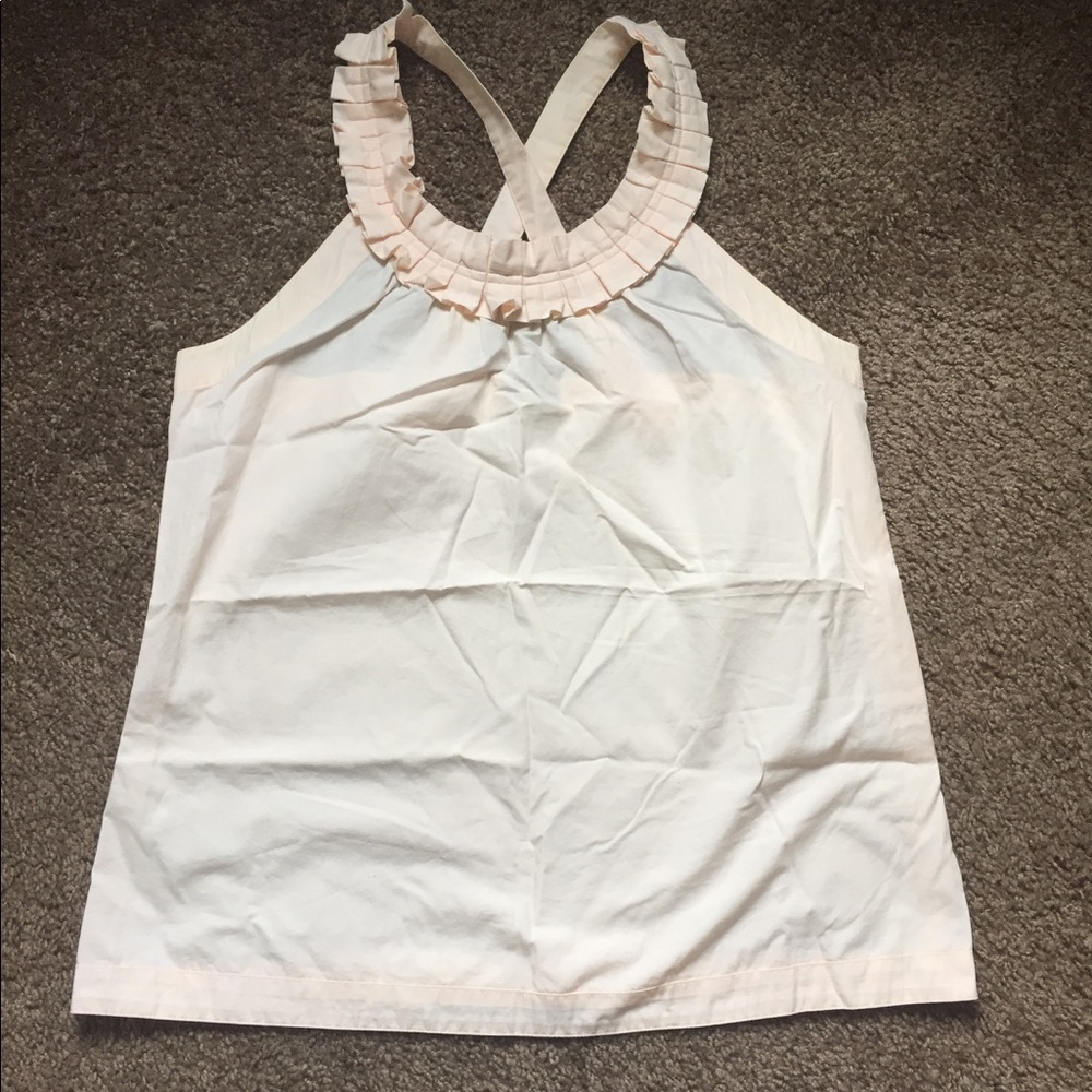 J.Crew Peach Shirt - Crisscross Back - Sz 10