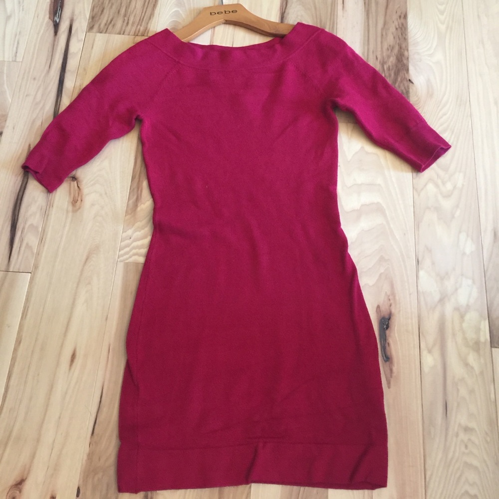 Bebe red sweater dress