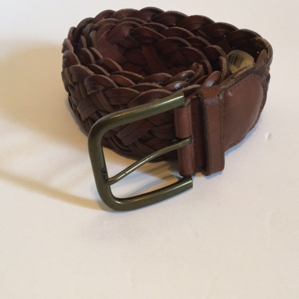 Brown leather women's belt from gap