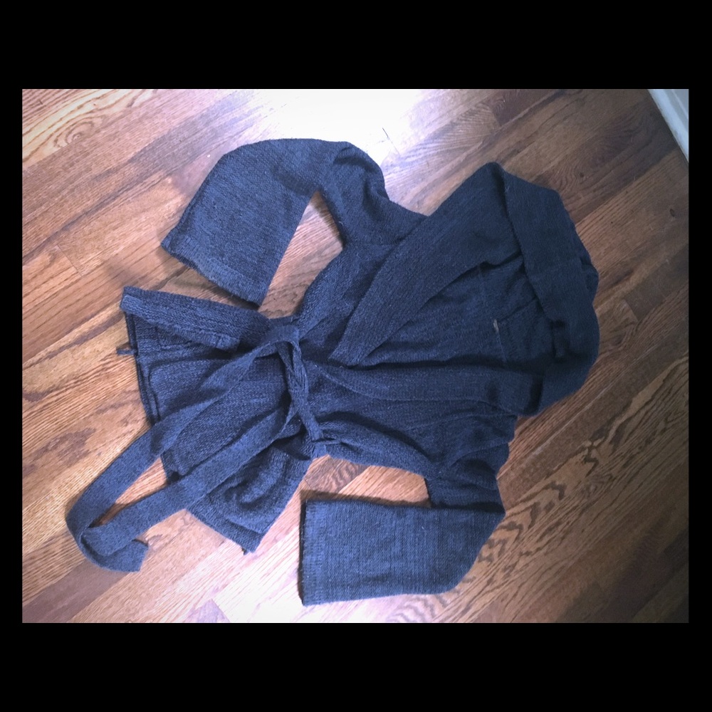 Free people sweater hooded wrap cardigan