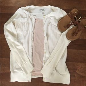 White cardigan