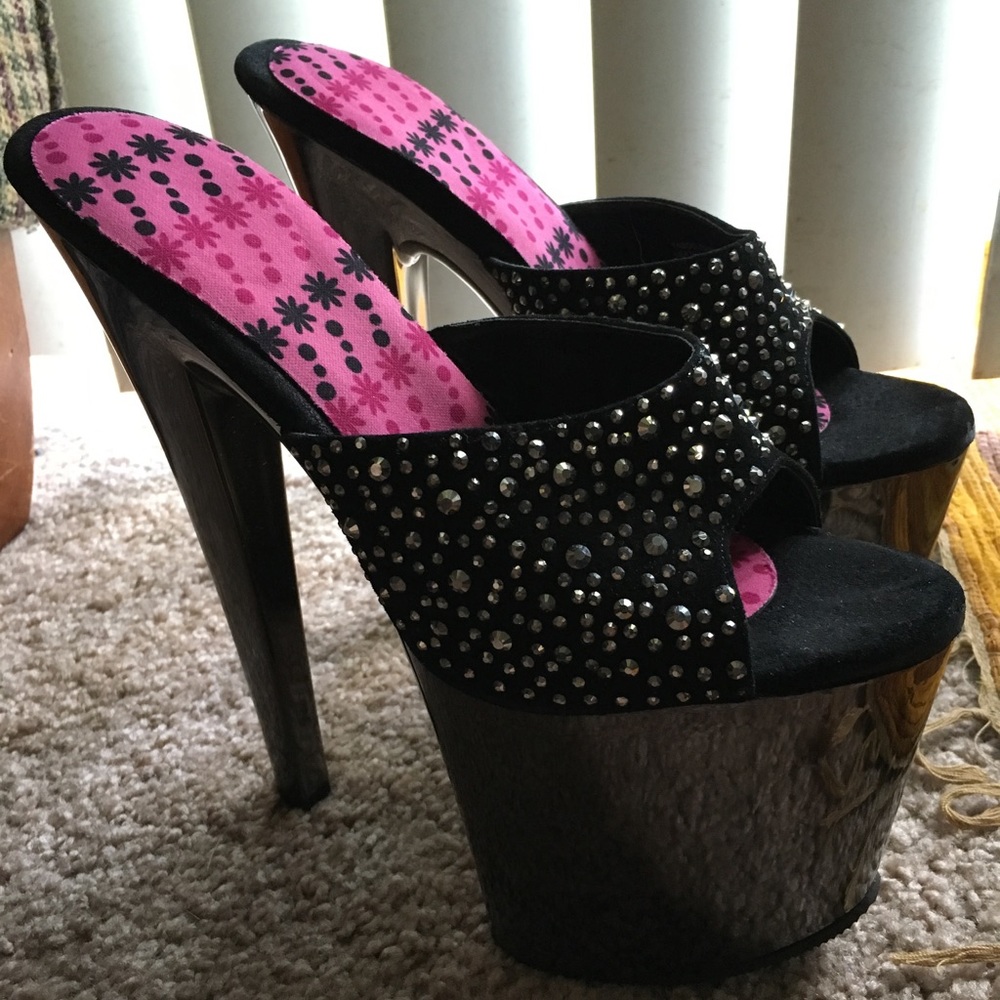 Removing soon!✨ Pleaser Sky Rhinestone