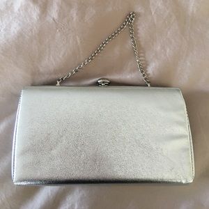 Vintage silver evening clutch