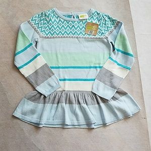 NWT Crazy 8 Girls Blue Green Sweater Dress (5T)