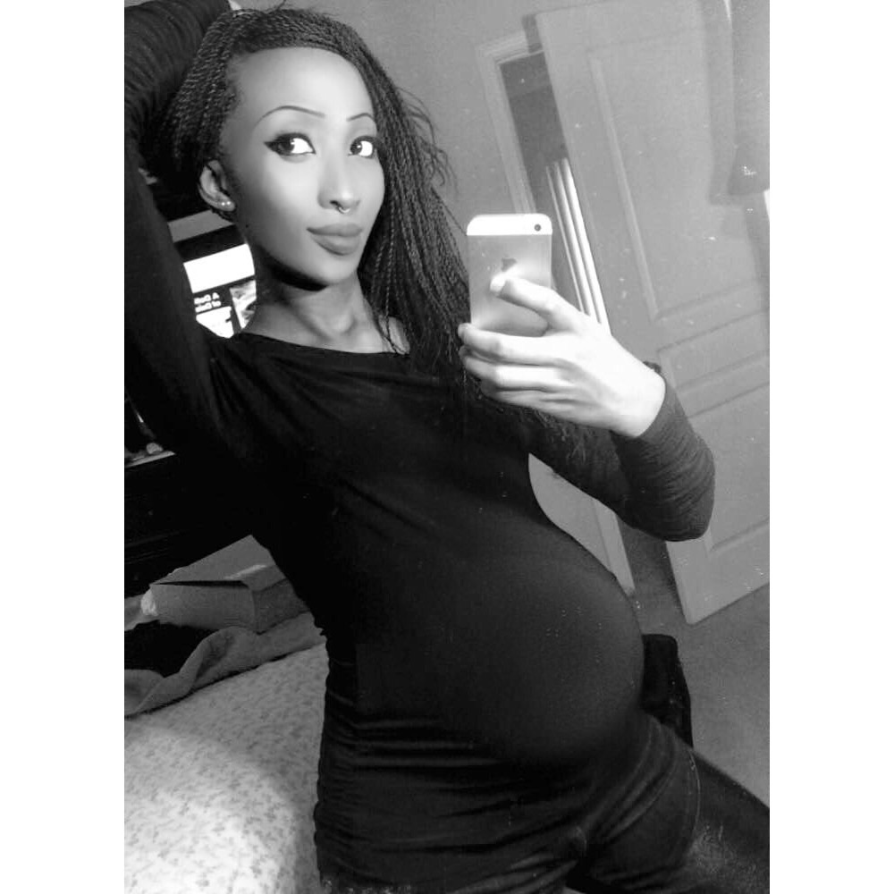 Black maternity top.
