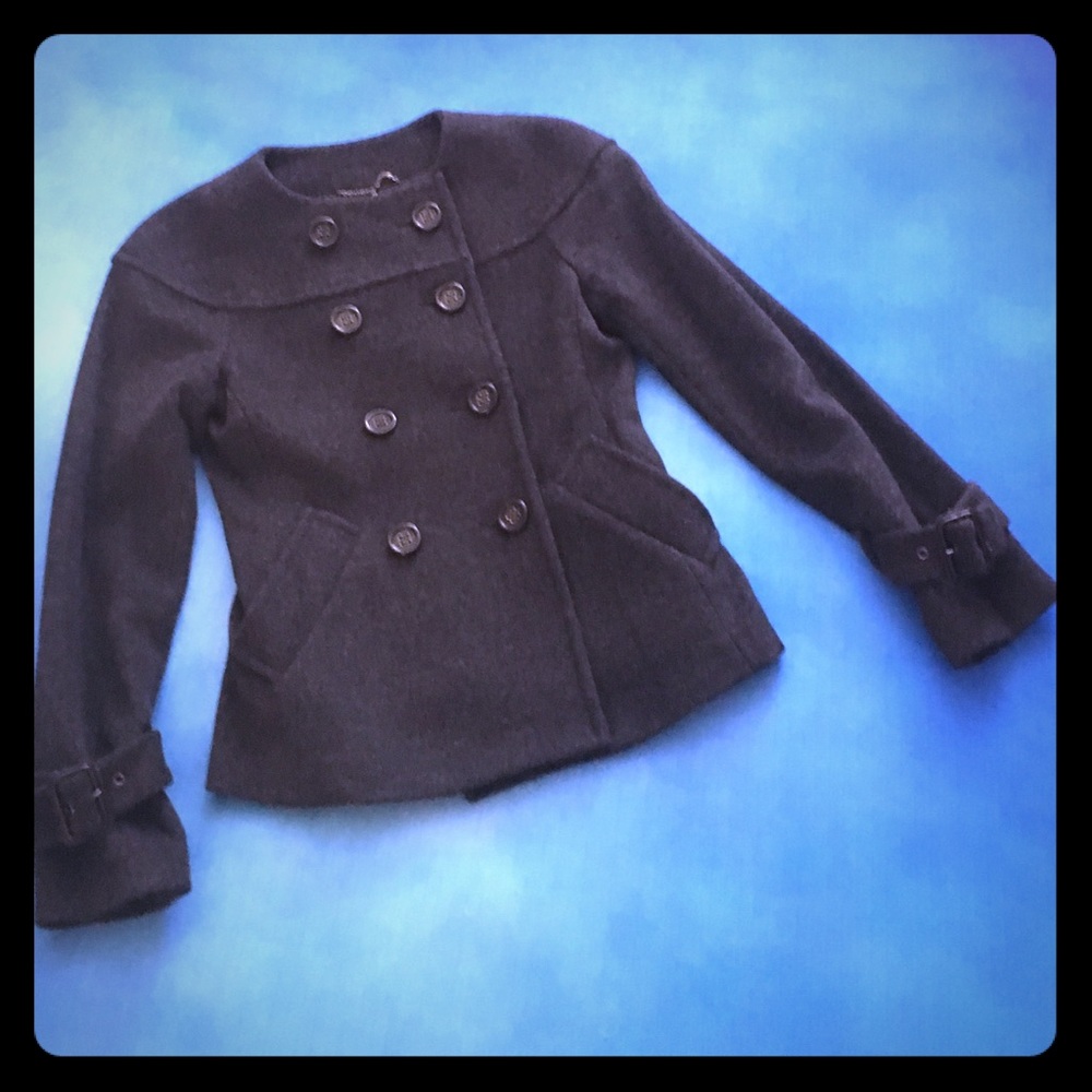 BCBG dark heather grey short jacket