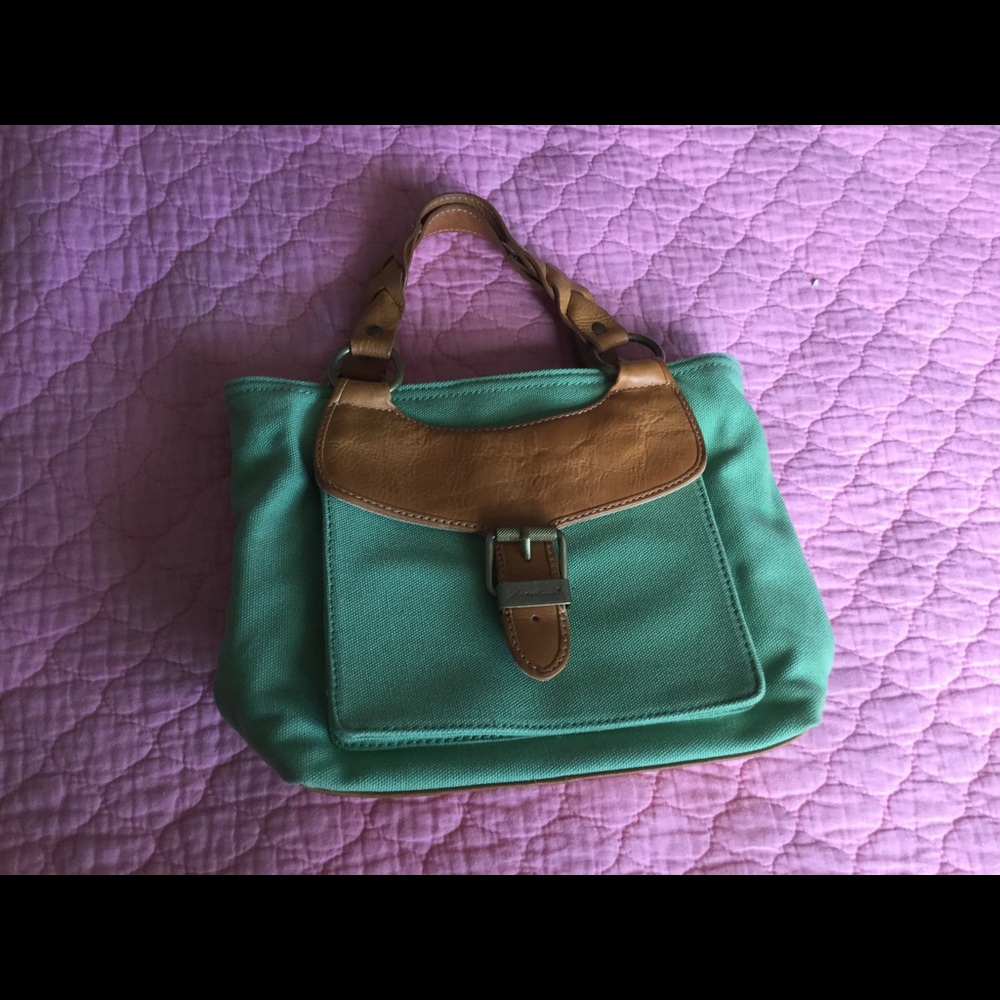 **Re-POSHED** Eddie Bauer Canvas/leather bag CUTE - Picture 5 of 6