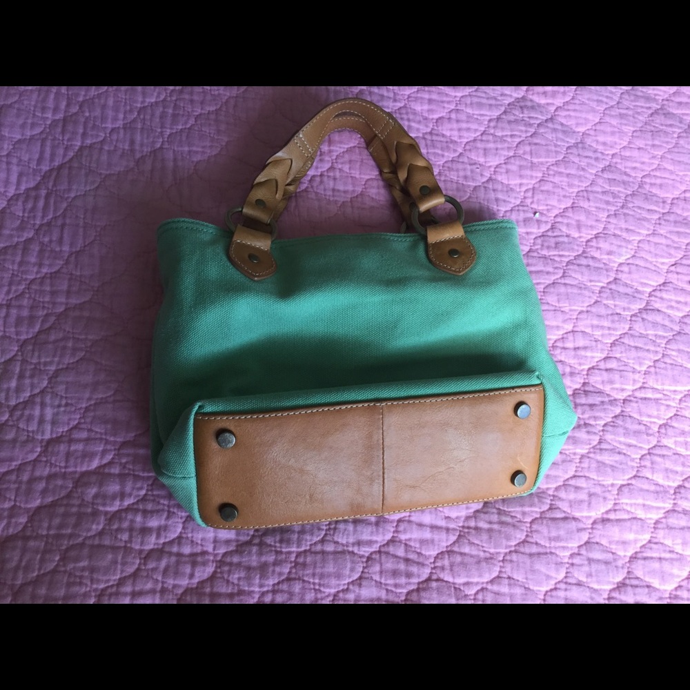 **Re-POSHED** Eddie Bauer Canvas/leather bag CUTE - Picture 6 of 6