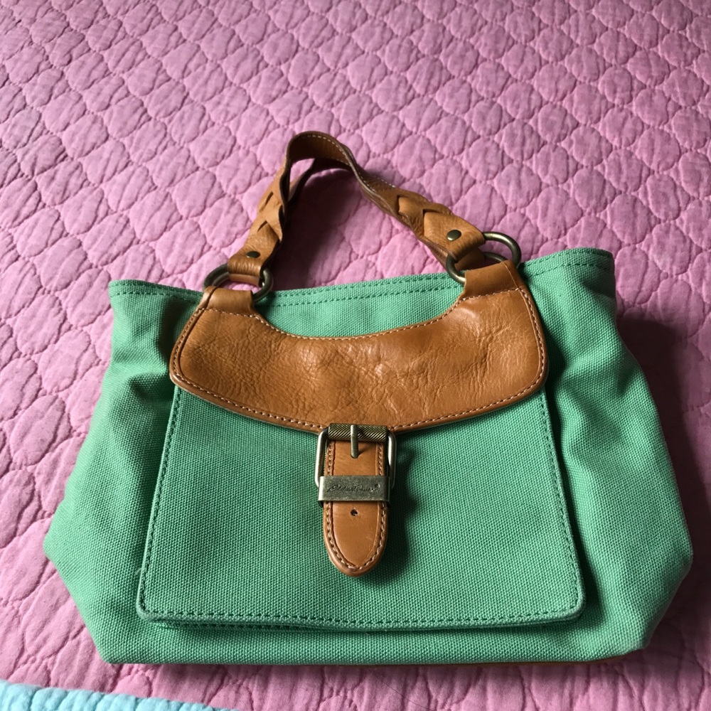 **Re-POSHED** Eddie  Bauer Canvas/leather bag CUTE