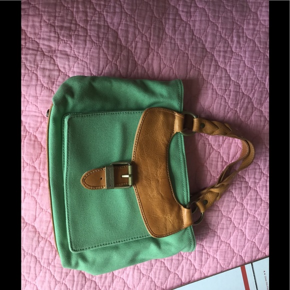 **Re-POSHED** Eddie  Bauer Canvas/leather bag CUTE - Picture 3 of 6