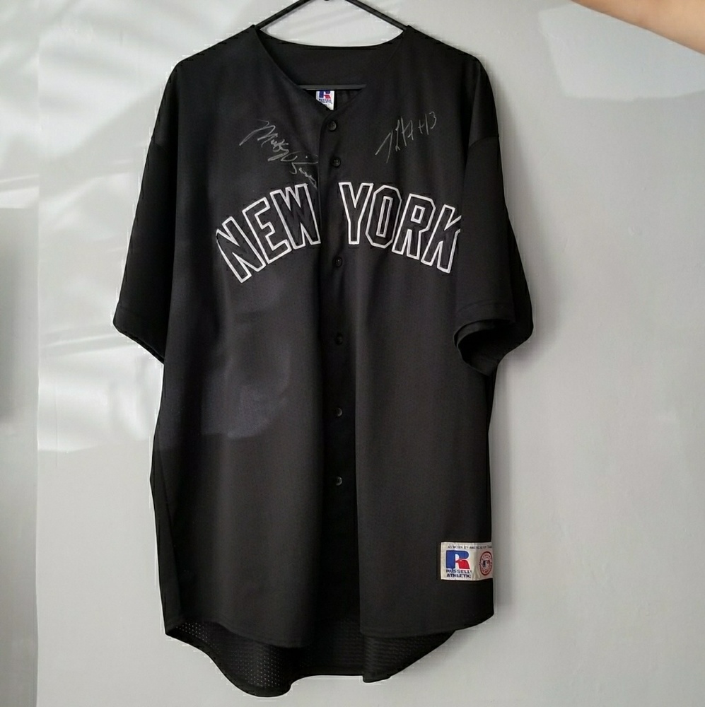 New york Yankees autographed black jersey russel