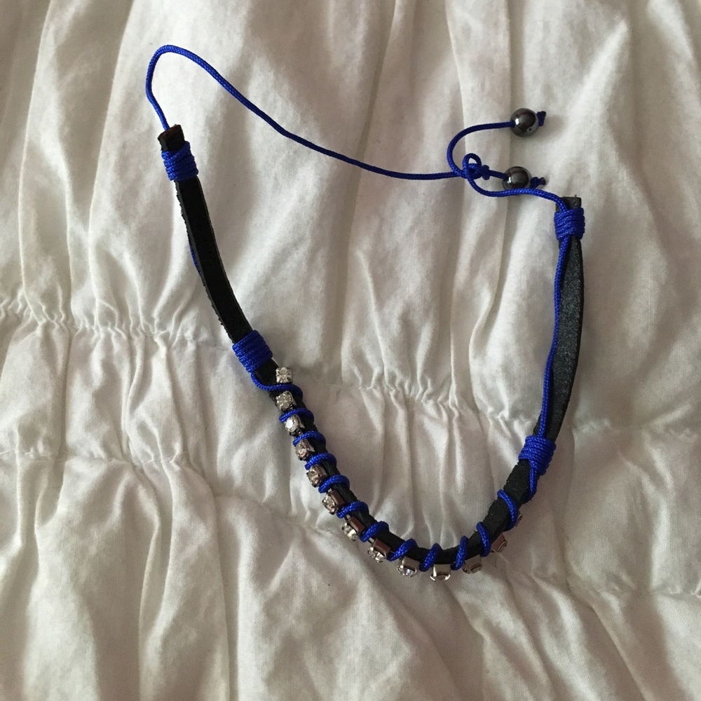 Blue crystal any size bracelet