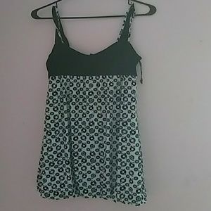 Black dress with a polka-dot like design!