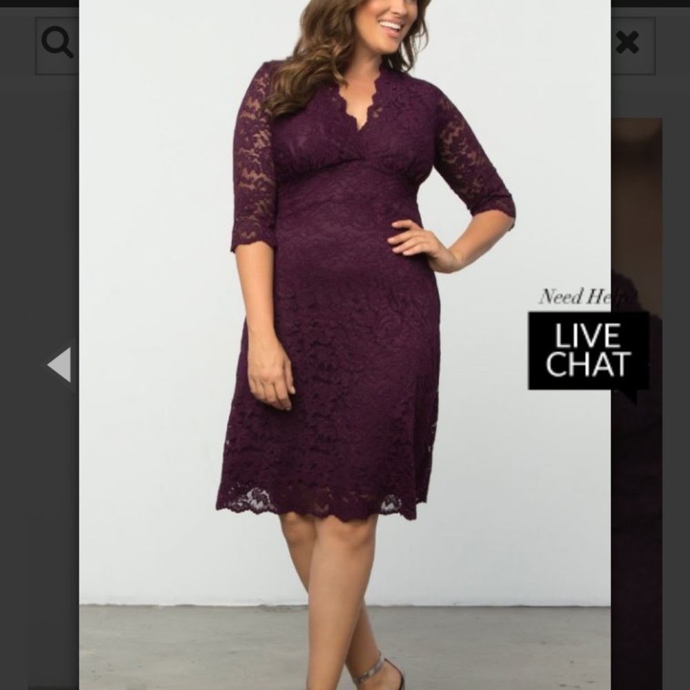 Maroon lace dress
