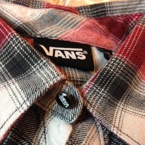 Vans plaid button down shirt.