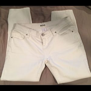 Cropped White Wax BDG Jeans