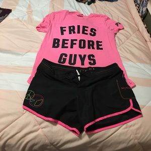 VS Pink Top and beach short bundle