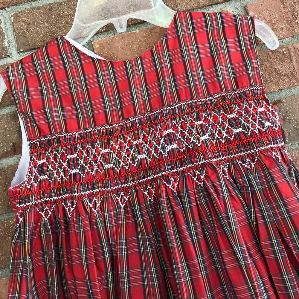 Red Plaid wrap dress, size 8 🎄