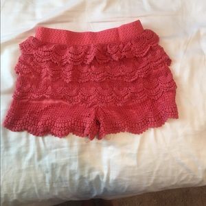 Floral lace shorts