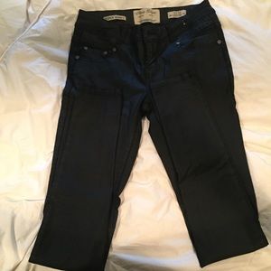 Black Wax Skinny Jeans