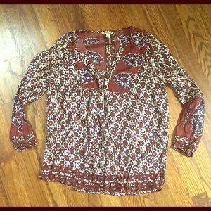 Lucky Brand boho blouse