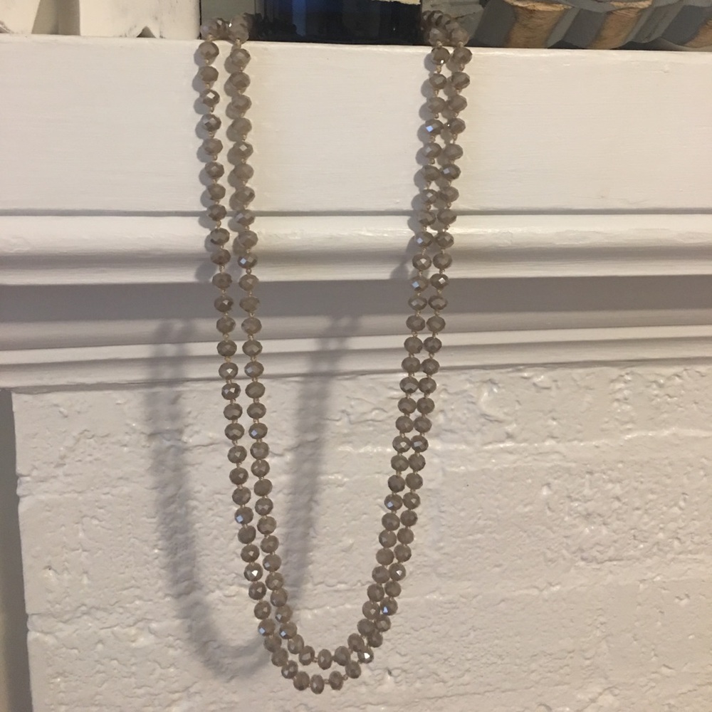 Beaded long necklace/choker