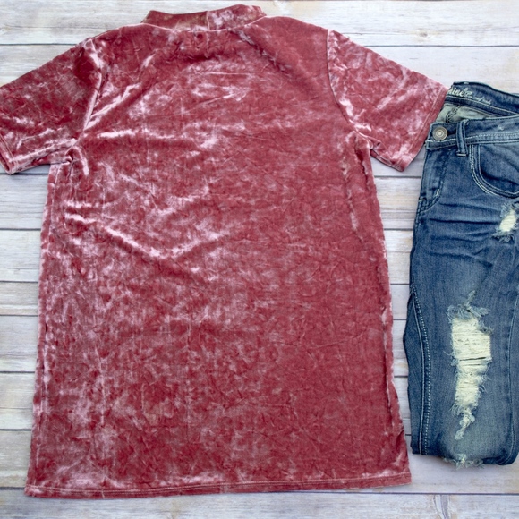 Crushed Velvet Choker Top - Picture 3 of 4