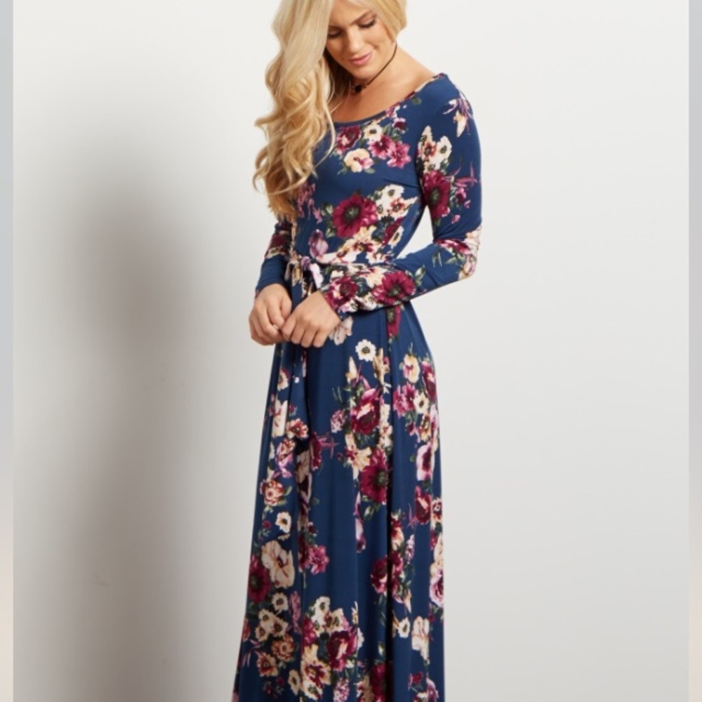 *SOLD* Pink Blush Floral Maxi Dress
