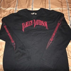 VINTAGE Harley Davidson Embroidered Long Sleeve