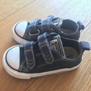 Blue Velcro Converse