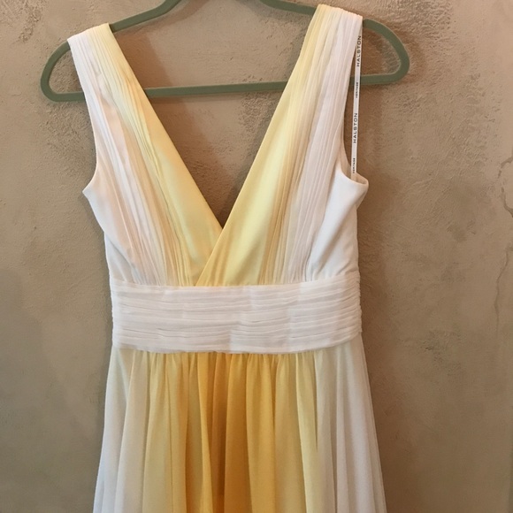 Halston Heritage - Lemon Circular Ombré Print Gown - Picture 6 of 6