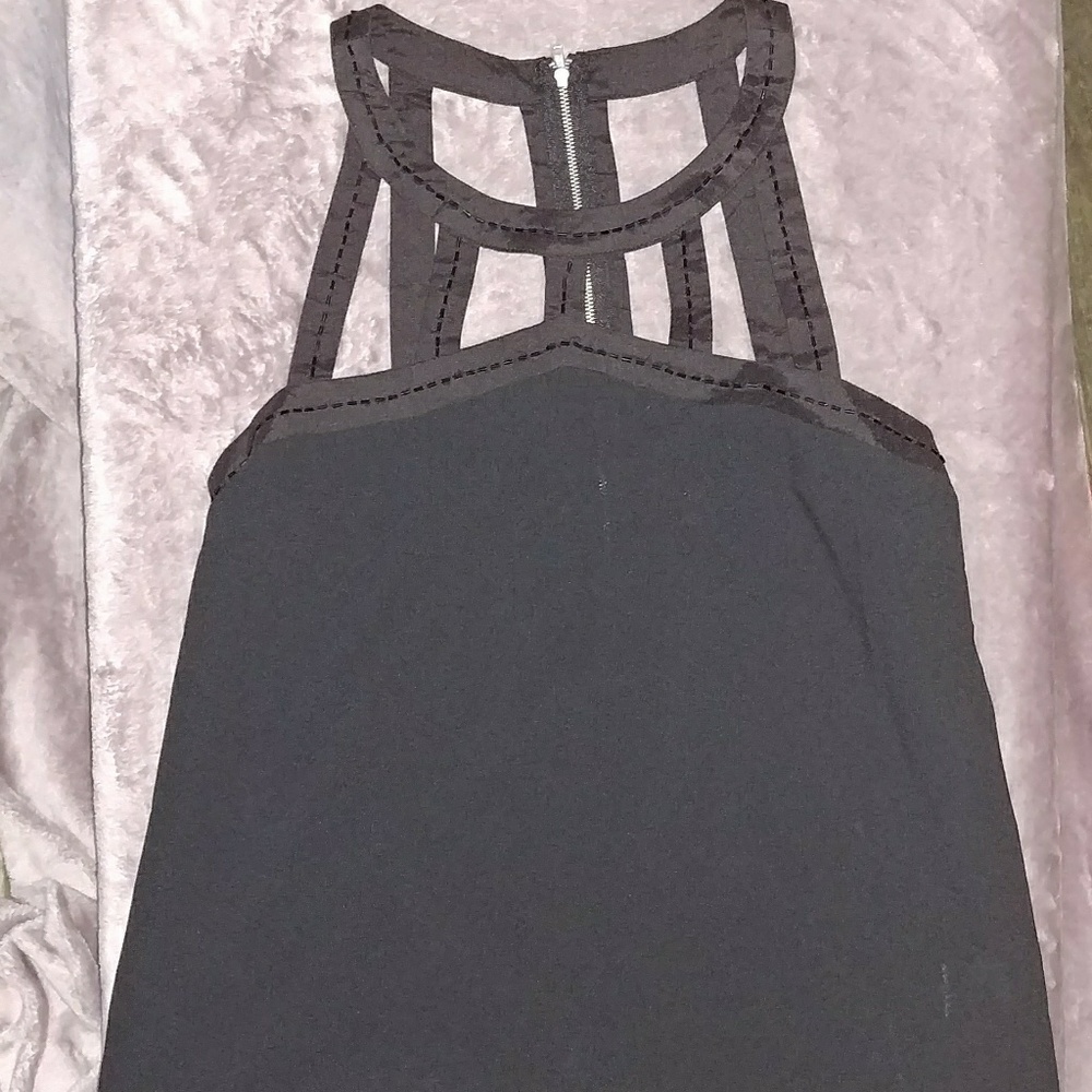 Unique Sheer Black Tank