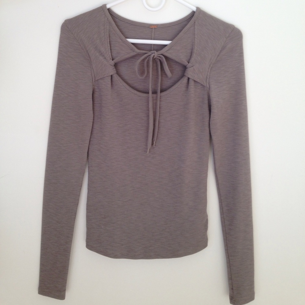 Free People Cutout Tie Top